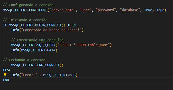 Exemplo em WLanguage