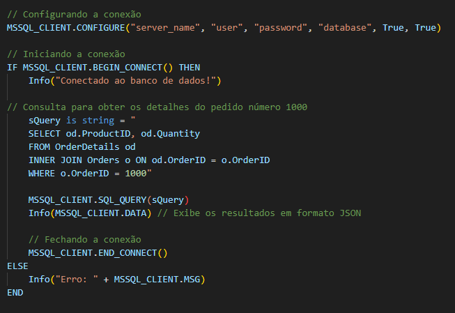 Exemplo em WLanguage